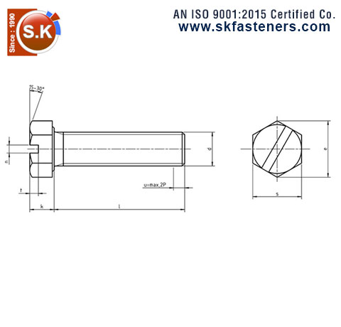 DIN 933 SZ / ISO 4017 Hex Bolts manufacturers exporters suppliers in india punjab ludhiana